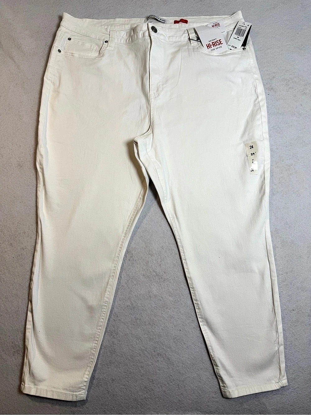 Celebrity Pink The Spice High Rise Skinny Jeans White Waist 24